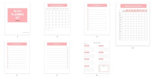 Free Blogging Planner Printable